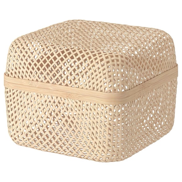 Ikea SMARRA Box with lid, natural, 11 ¾x11 ¾x9” NWT - Picture 1 of 3